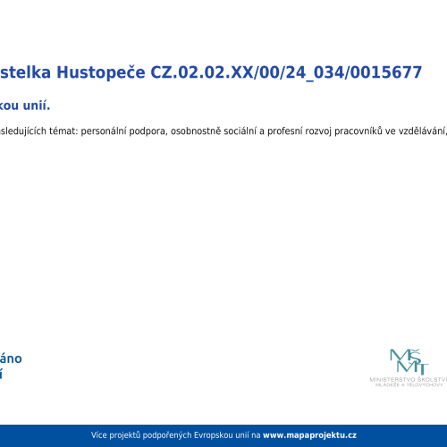 Plakát projektu Šablony V spolufinancovaného Evropskou unií